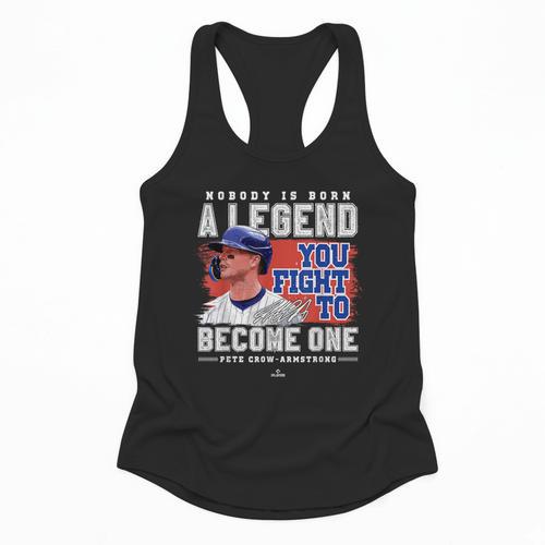 Nobody Is Born A Legend Pete Crow Armstrong Chicago Baseball Flowy Tank - Sportilla