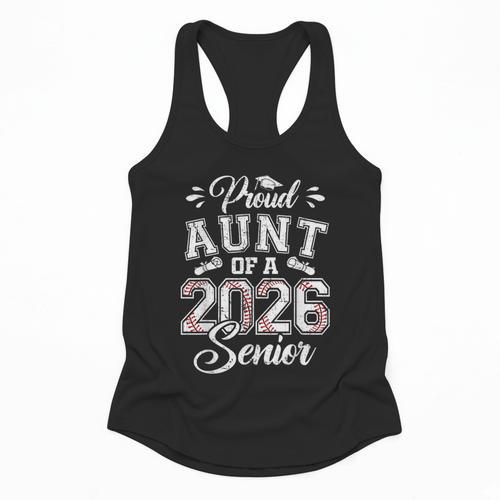 Proud Aunt Of A 2026 Senior Baseball Graduate Flowy Tank - Sportilla