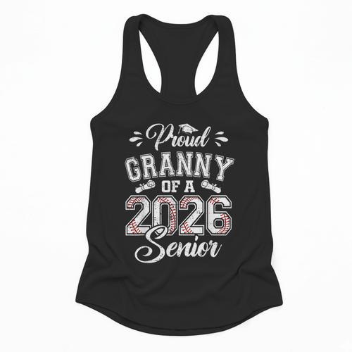 Proud Granny Of A 2026 Senior Baseball Graduate Flowy Tank - Sportilla