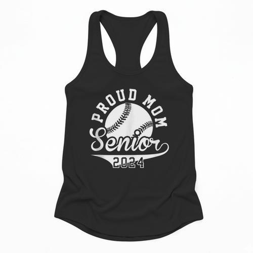 Proud Mom Senior 2024 Baseball Mom Proud Baseball Mom 2024 Flowy Tank - Sportilla