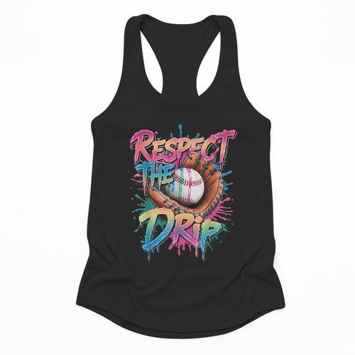 Respect The Drip Baseball Drip Glove Youth Boys Girls Player Flowy Tank - Sportilla