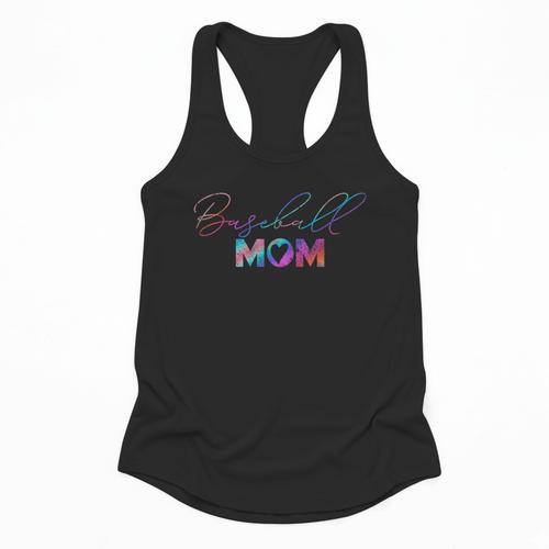 Retro Cute Mother's Day Teeball T-Ball Baseball Mom Flowy Tank - Sportilla