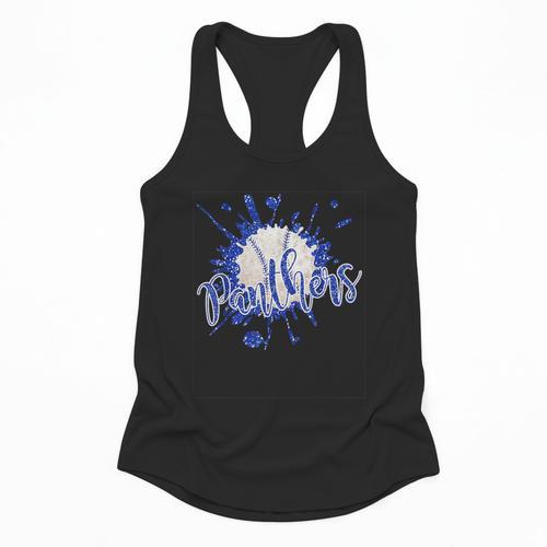 School Spirit Panthers Panther Pride Baseball Mom For Women Flowy Tank - Sportilla
