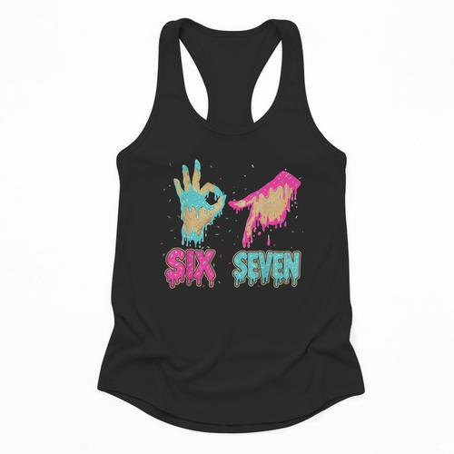 Six Seven 67 Meme Ice Cream Drip Baseball For Boy Kids Flowy Tank - Sportilla