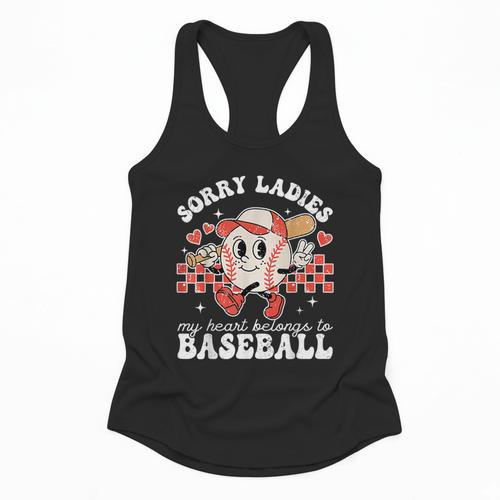 Sorry Ladies My Heart Belongs To Baseball Boy Kids Flowy Tank - Sportilla