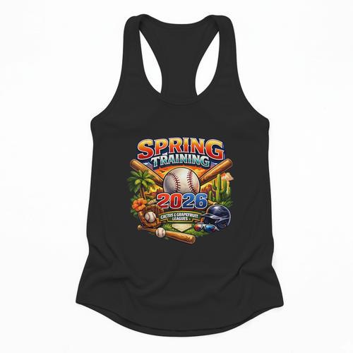 Spring Training 2026 Baseball Fan Retro Palm Cactus Flowy Tank - Sportilla