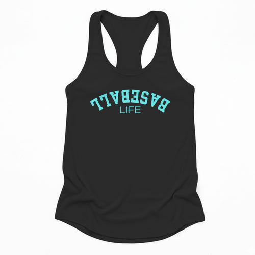 Upside Down Baseball Life Game Day Boys Girls Youth Flowy Tank - Sportilla