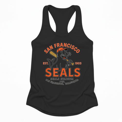 Vintage San Francisco Seals California Baseball Logo Flowy Tank - Sportilla
