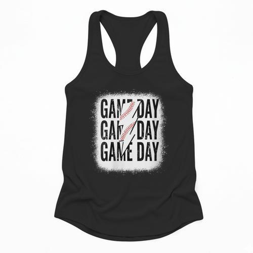 Womens Baseball Mom Leopard Game Day Mother's Day Flowy Tank - Sportilla