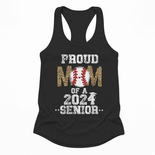 Womens Proud Mom Of a 2024 Senior Class Of 2024 Baseball Mom Flowy Tank - Sportilla