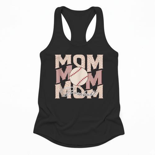 Women's Retro Baseball Mama Distressed Baseball Mom Life Flowy Tank - Sportilla
