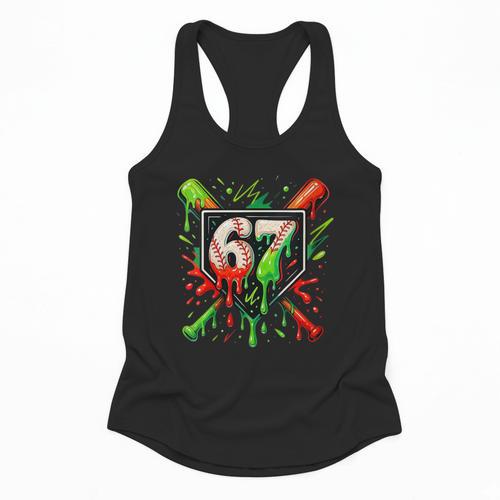 Xmas Baseball Six Seven 67 Meme Ice Cream Drip Men Women Flowy Tank - Sportilla