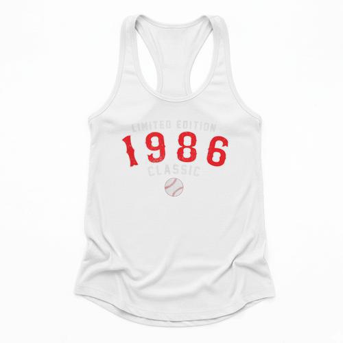 40 Year Old 1986 Classic Baseball 40th Birthday Flowy Tank - Sportilla
