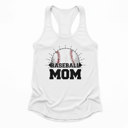American Flag Patriotic Game Day Baseball Mom Flowy Tank - Sportilla