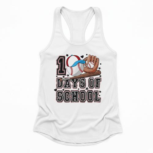 Baseball 100 Days Of School Happy 100th Day Teachers Kids Flowy Tank - Sportilla