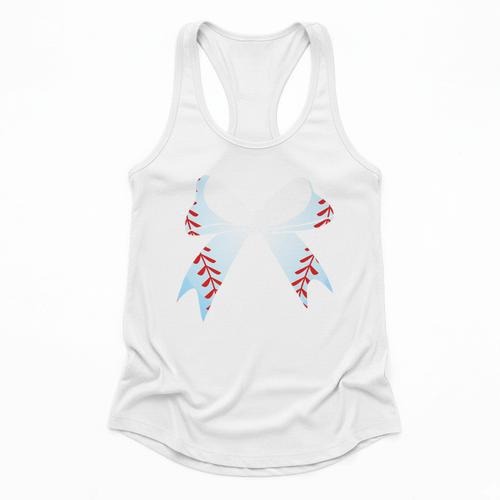 Baseball Bow Baseball Mom Women Baseball Mama Premium Flowy Tank - Sportilla