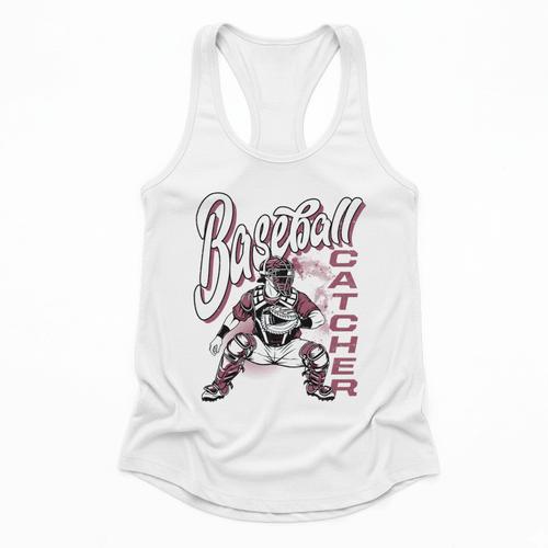 Baseball Catcher Gear Home Plate Flowy Tank - Sportilla