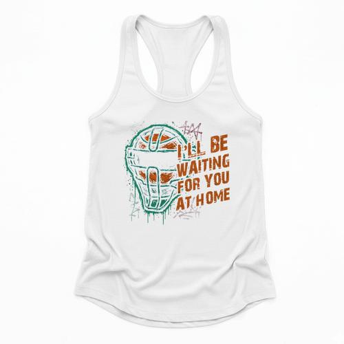 Baseball Catcher Waiting At Home Aggressive Player Quote Flowy Tank - Sportilla
