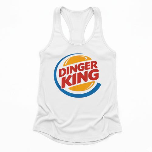 Baseball Dinger King Logo For Home Run Players And Fan Flowy Tank - Sportilla