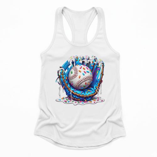 Baseball Drip For Boys Ice Cream Drip Youth Baseball Boys Premium Tri-Blend Flowy Tank - Sportilla