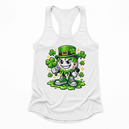 Baseball Drip Icecream Apparel Youth Boy St Patrick Day Flowy Tank - Sportilla