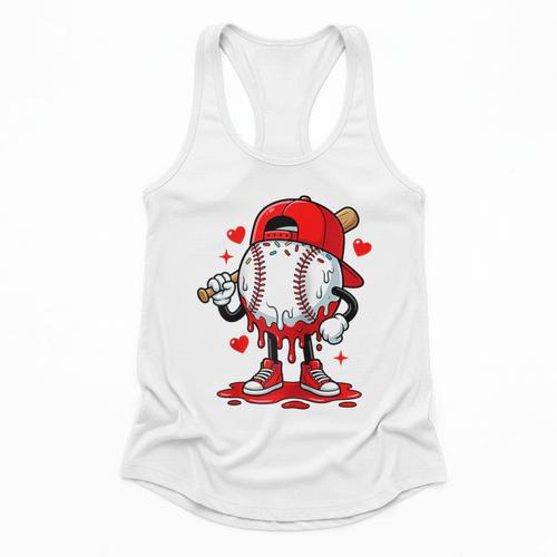 Baseball Drip Icecream Apparel Youth Boy Valentine Raglan Baseball Tee Flowy Tank - Sportilla
