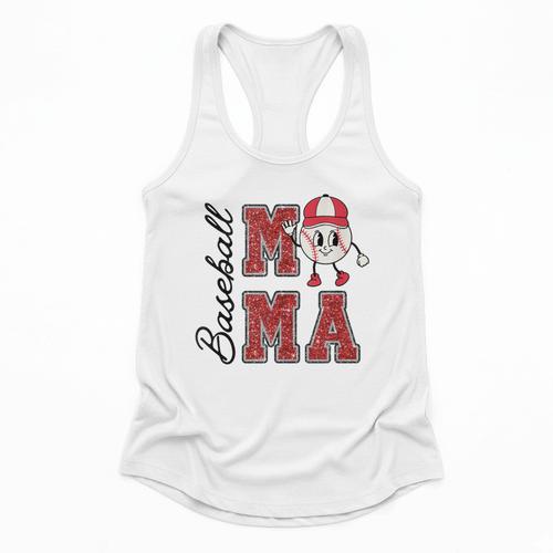 Baseball Mama Baseball Mom Game Day Senior Night Flowy Tank - Sportilla