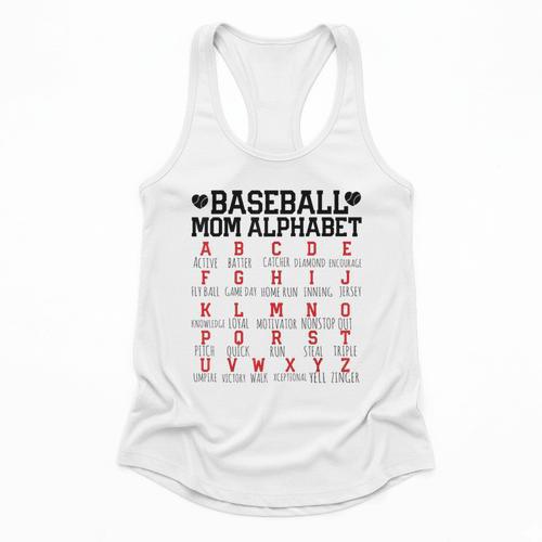 Baseball Mom Alphabet Flowy Tank - Sportilla