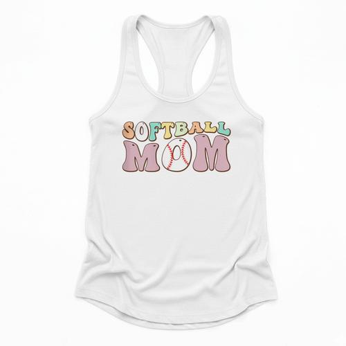Baseball Mom Bleached Messy Bun Game Day Flowy Tank - Sportilla