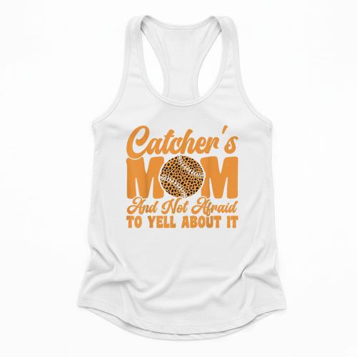 Baseball Mom Catcher's Mom Leopard Softball Mom Flowy Tank - Sportilla