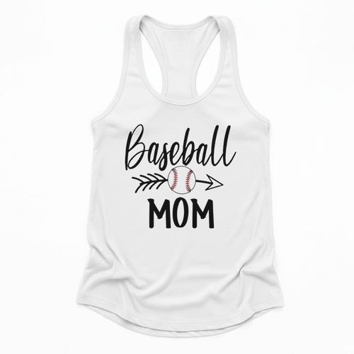 Baseball Mom Cute Arrow Father's Mother's Xmas Day Flowy Tank - Sportilla