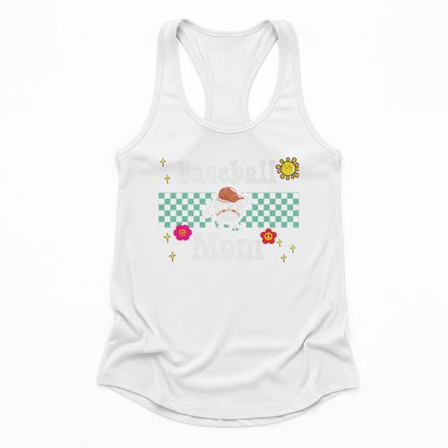 Baseball Mom Cute Retro Look Mothers Will Love Premium Flowy Tank - Sportilla