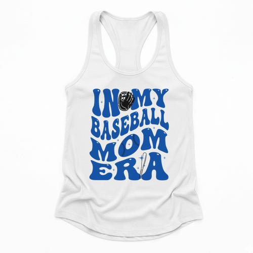 In My Baseball Mom Ear Blue Flowy Tank - Sportilla