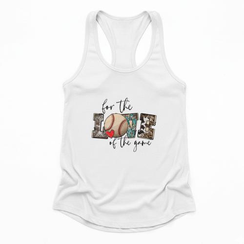 Baseball Mom Leopard For The Love Of The Game Bleached Women Flowy Tank - Sportilla