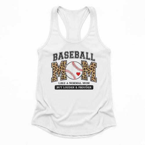 Baseball Mom Leopard Like a Normal But Louder And Prouder Flowy Tank - Sportilla