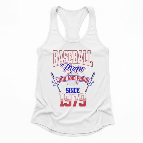 Baseball Mom Loud & Proud Since 1979 Premium Flowy Tank - Sportilla