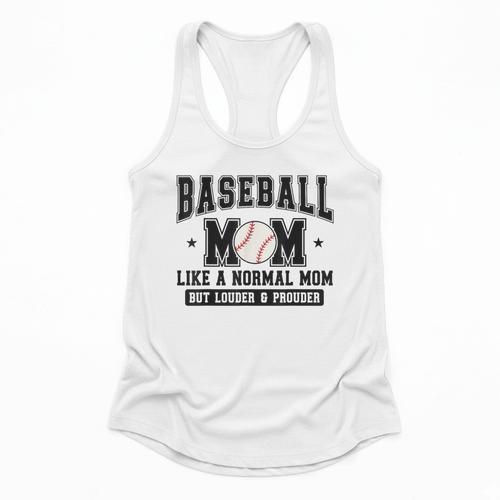 Baseball Mom Loud Proud Mom Like A Normal Mama Mothers Flowy Tank - Sportilla