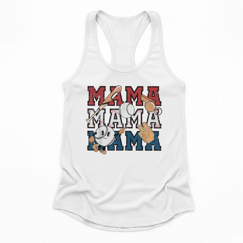 Baseball Mom Baseball Mama Game Day School Sport Flowy Tank - Sportilla