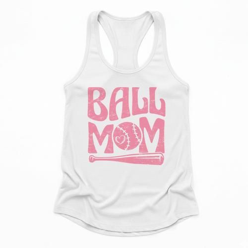 Baseball Mom Pride Heart And Bat Love Game Day Flowy Tank - Sportilla