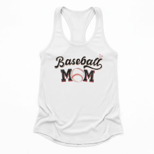 Baseball Mom Baseball Raglan Baseball Tee Flowy Tank - Sportilla