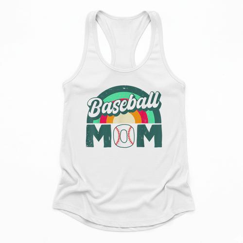 Baseball Mom Rainbow Game Day Flowy Tank - Sportilla