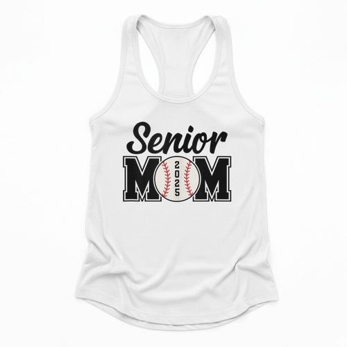 Baseball Mom Senior 2025 Mama Baseball Players High School Flowy Tank - Sportilla