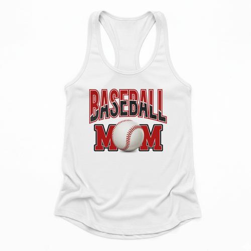 Baseball Mom Sports Red Flowy Tank - Sportilla