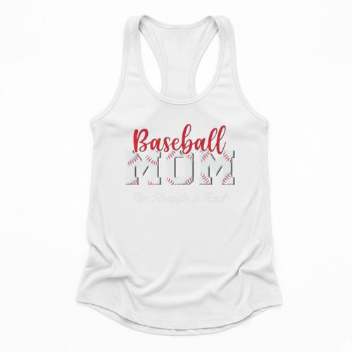 Baseball Mom The Struggle Is Real Premium Flowy Tank - Sportilla