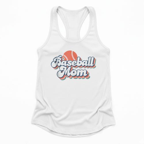 Baseball Mom And Sweet For Moms Vintage Font Flowy Tank - Sportilla