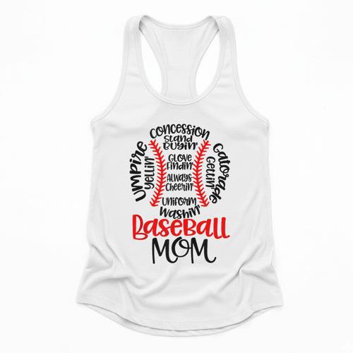 Baseball Mom T Ball Game Mother's Day 2023 Flowy Tank - Sportilla