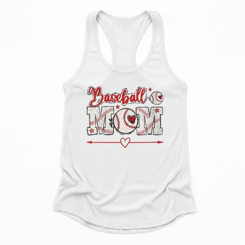 Baseball Mom T-Ball Moms Ball Player Moms Ballpark Mama Flowy Tank - Sportilla