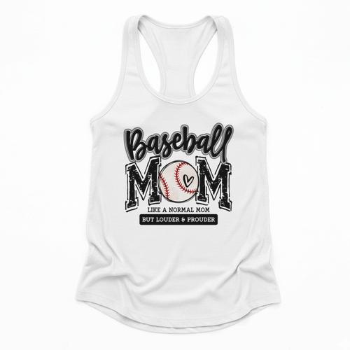 Baseball Mom Varsity Baseball Mama Cute Mother's Day Flowy Tank - Sportilla