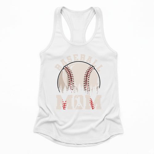 Baseball Mom Vintage Baseball Ball Mama Flowy Tank - Sportilla