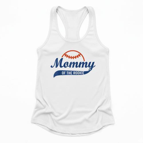 Baseball Mommy Of The Rookie Mom Birthday Baseball Raglan Baseball Tee Flowy Tank - Sportilla